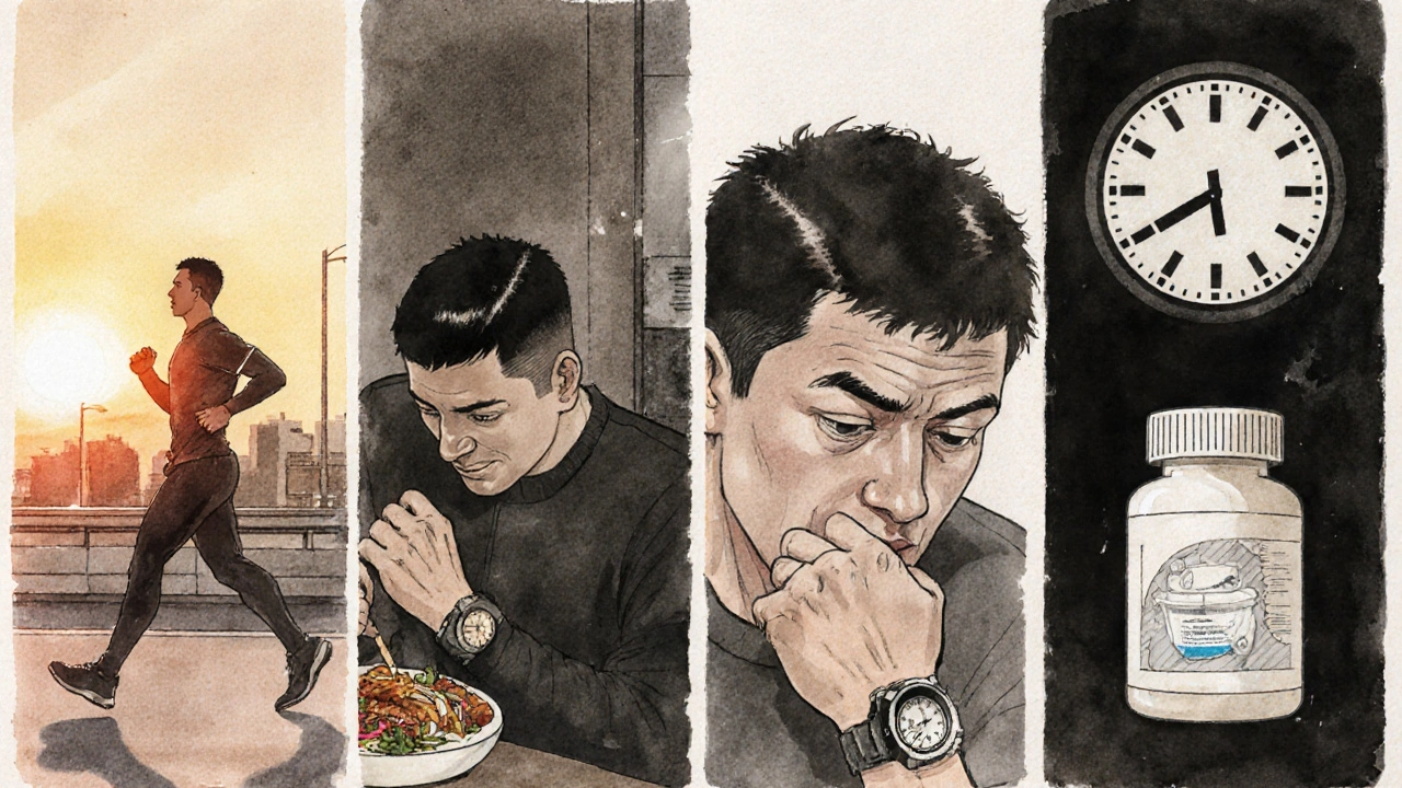 Four men in daily scenarios, each associated with a different ED medication choice.