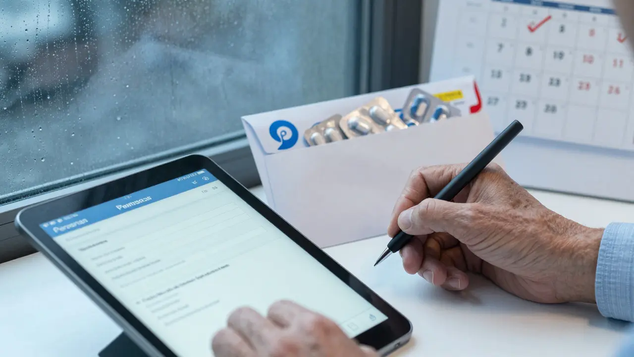 Hand signing digital prescription for 90-day mail-order medication