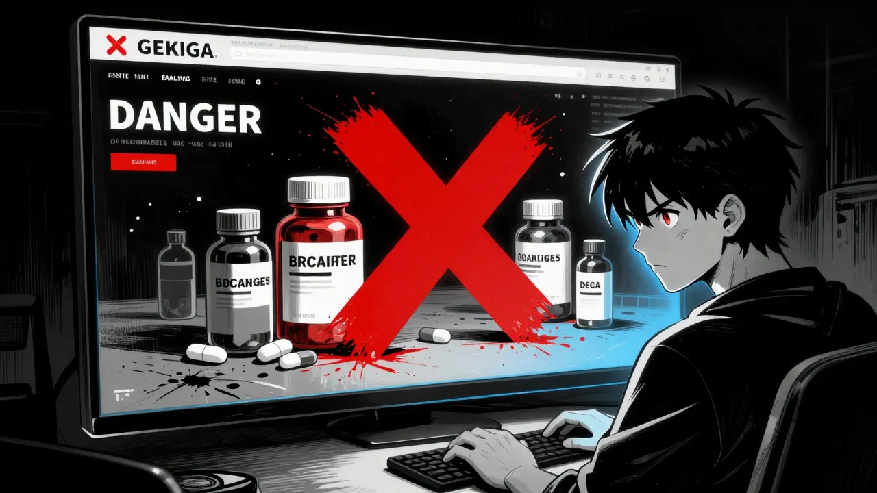 Warning against fake drugs in Gekiga style